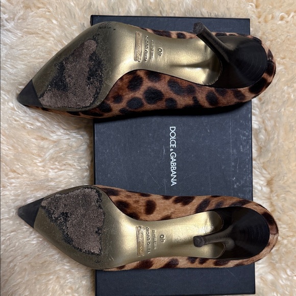Dolce & Gabbana Leopard Print Heels - Picture 7 of 8